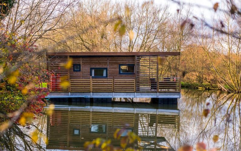 Floating Lakeside Retreat with Hot Tub